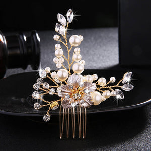 Miallo Wedding Crystal Peals Hair Combs Bridal Hair Clips Accessories Jewelry Handmade Women Head Ornaments Headpieces for Bride