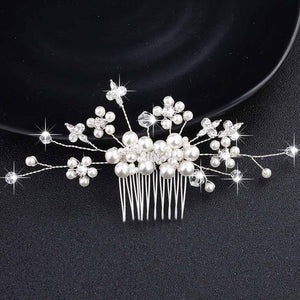 Miallo Wedding Crystal Peals Hair Combs Bridal Hair Clips Accessories Jewelry Handmade Women Head Ornaments Headpieces for Bride