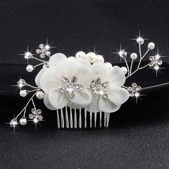 Miallo Wedding Crystal Peals Hair Combs Bridal Hair Clips Accessories Jewelry Handmade Women Head Ornaments Headpieces for Bride