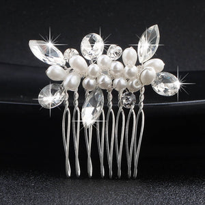 Miallo Wedding Crystal Peals Hair Combs Bridal Hair Clips Accessories Jewelry Handmade Women Head Ornaments Headpieces for Bride