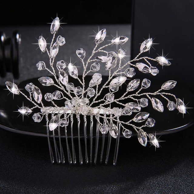 Miallo Wedding Crystal Peals Hair Combs Bridal Hair Clips Accessories Jewelry Handmade Women Head Ornaments Headpieces for Bride