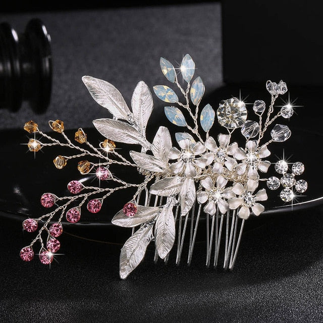 Miallo Wedding Crystal Peals Hair Combs Bridal Hair Clips Accessories Jewelry Handmade Women Head Ornaments Headpieces for Bride