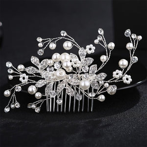 Miallo Wedding Crystal Peals Hair Combs Bridal Hair Clips Accessories Jewelry Handmade Women Head Ornaments Headpieces for Bride