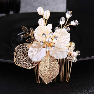 Miallo Wedding Crystal Peals Hair Combs Bridal Hair Clips Accessories Jewelry Handmade Women Head Ornaments Headpieces for Bride