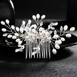 Miallo Wedding Crystal Peals Hair Combs Bridal Hair Clips Accessories Jewelry Handmade Women Head Ornaments Headpieces for Bride