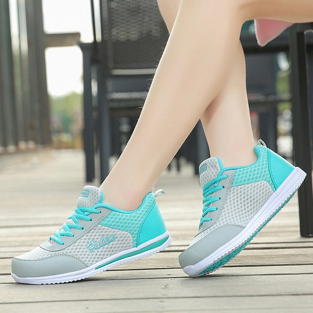 Dropshipping Women Shoes Summer White Sneakers Basket Femme Super Light Vulcanized Shoes Female Mesh Sneakers Women Casual Shoe