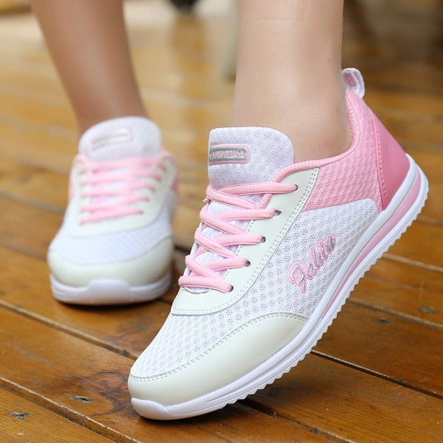 Dropshipping Women Shoes Summer White Sneakers Basket Femme Super Light Vulcanized Shoes Female Mesh Sneakers Women Casual Shoe