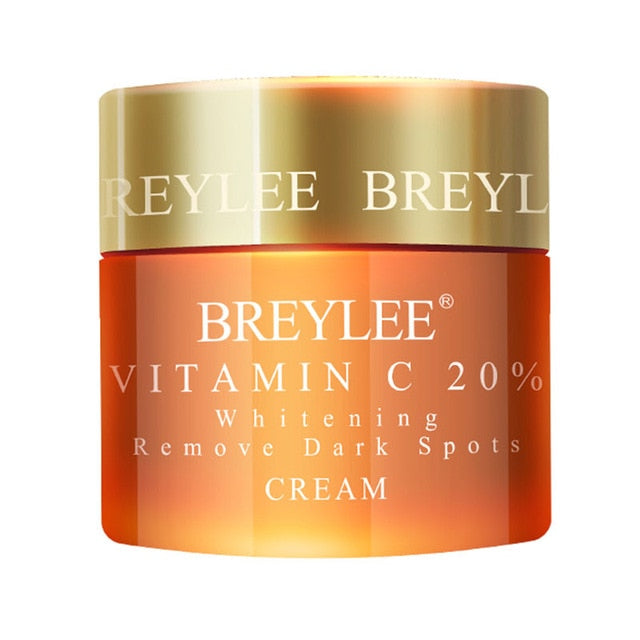 BREYLEE Vitamin C 20% VC Whitening Facial Cream Repair Fade Freckles Remove Dark Spots Melanin Remover Brightening Face Cream