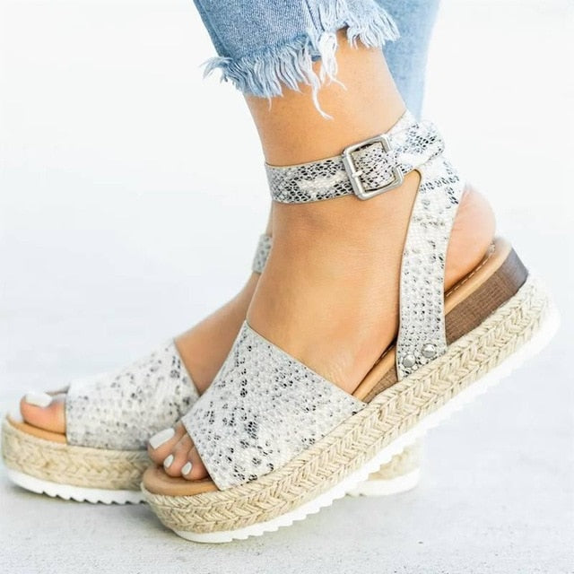 Wedges Shoes For Women High Heels Sandals Summer Shoes 2019 Flip Flop Chaussures Femme Platform Sandals Plus Size 35-43