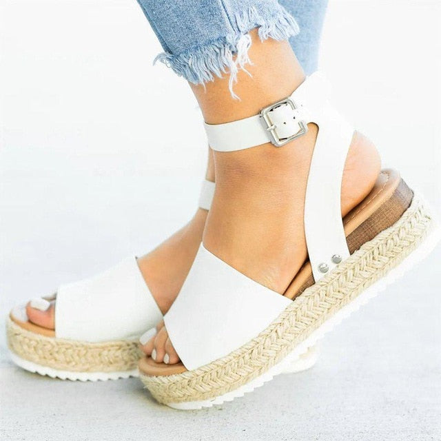 Wedges Shoes For Women High Heels Sandals Summer Shoes 2019 Flip Flop Chaussures Femme Platform Sandals Plus Size 35-43