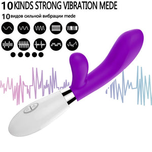 G Spot Dildo Rabbit Vibrator Sex Toys for Women Silicone Dual Vibration Female Vagina Clitoris Massager Masturbator Sex Tools