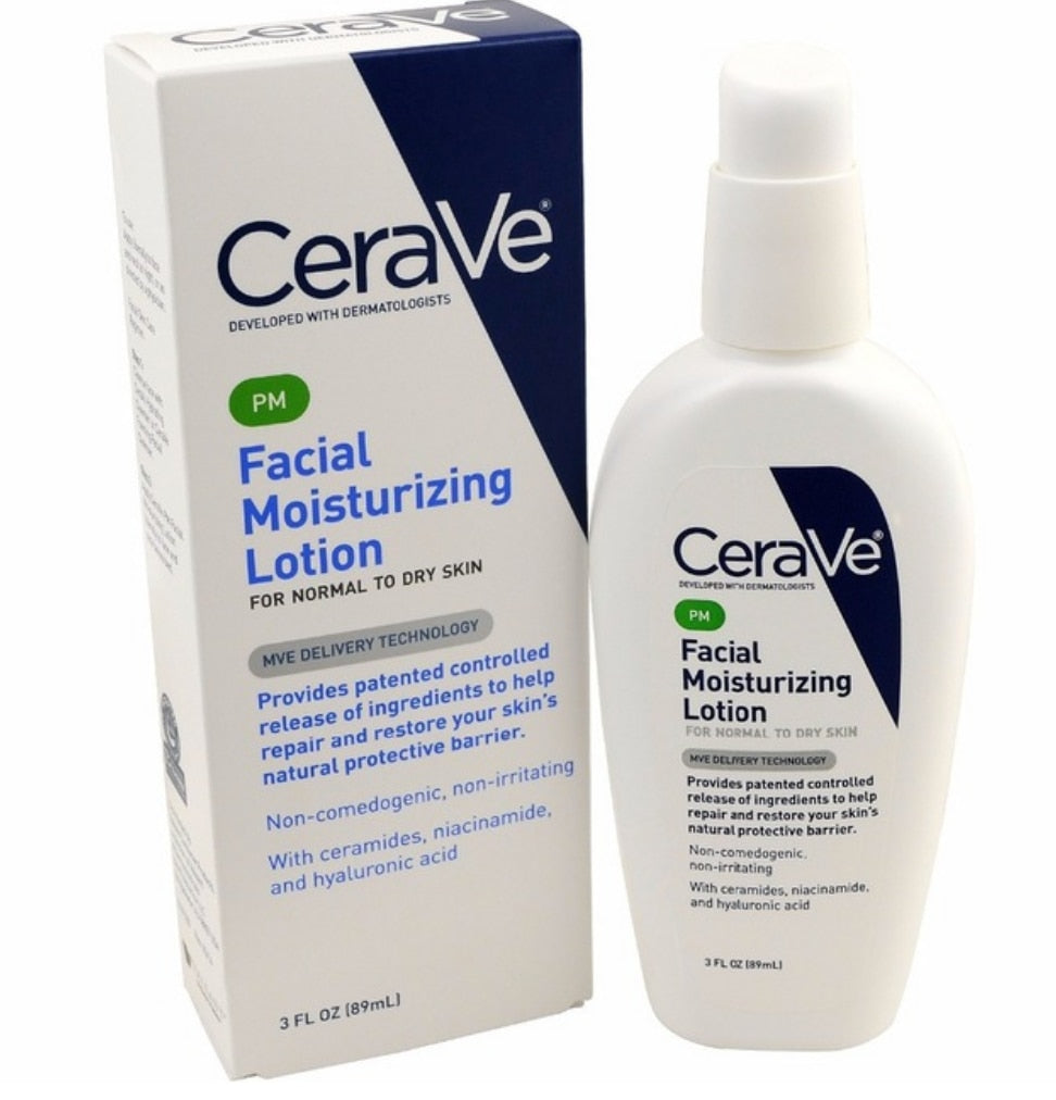 United States Original CeraVe Moisturizing Facial Lotion PM 89ml/3OZ